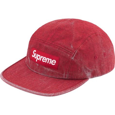 supreme coated denim camp cap.